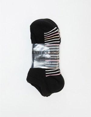 3 lü Paket Kadın Step Çorap SİYAH