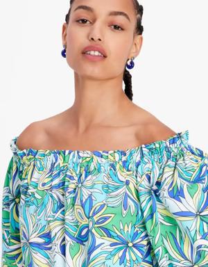 Anemone Floral Off-the-shoulder Top