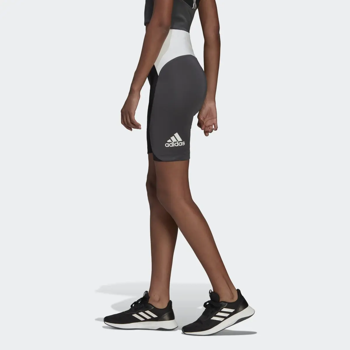 Adidas Designed to Move Colorblock Short Sport Tights. 2