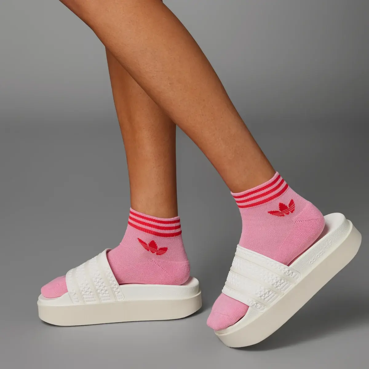 Adidas Island Club Trefoil Ankle Socks 3 Pairs. 2