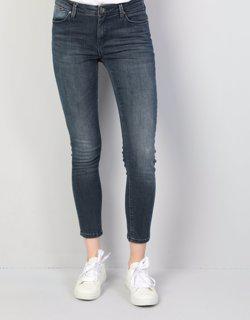 759 Lara Orta Bel Dar Paça Super Slim Fit Koyu Mavi Kadın Jean Pantolon