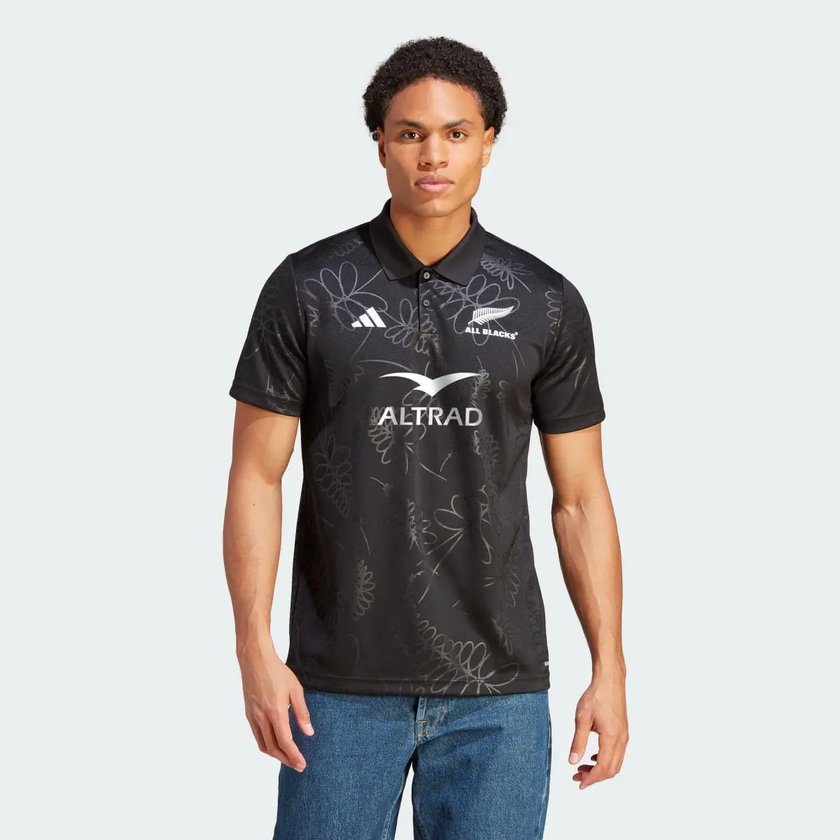 Adidas All Blacks Rugby Supporters Polo Shirt. 2