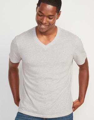 Soft-Washed V-Neck T-Shirt for Men beige