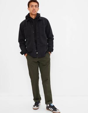 Gap Modern Khakis in Straight Fit with GapFlex green