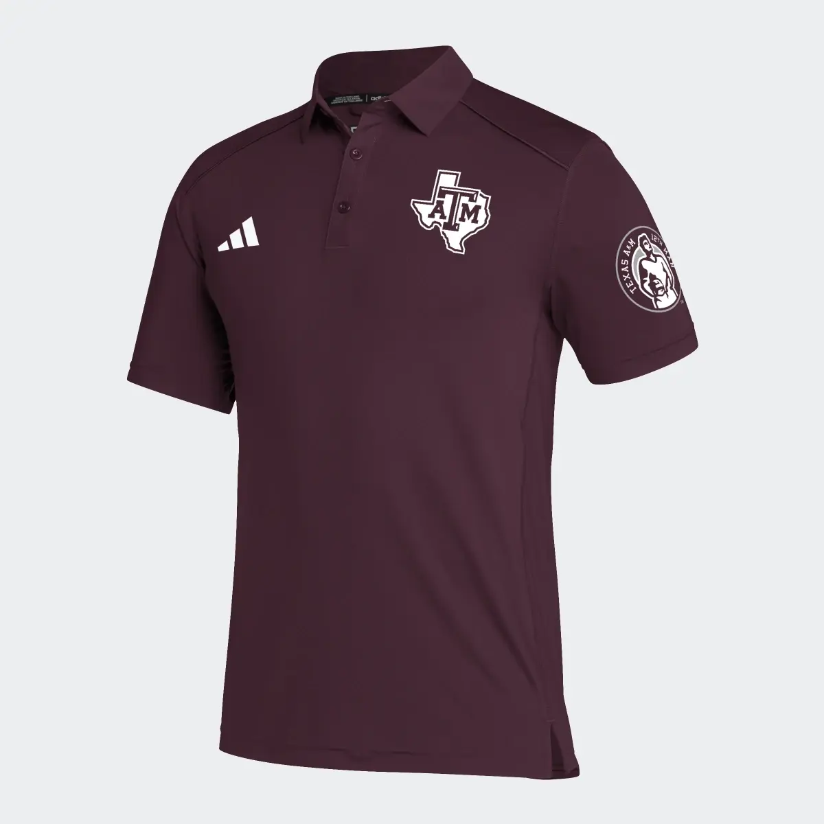 Adidas Texas A&M AEROREADY Polo Shirt. 1