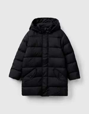 padded jacket with removable hood