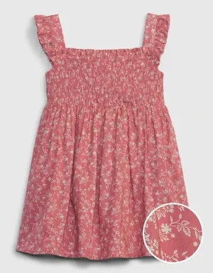 Toddler Floral Smocked Dress pink