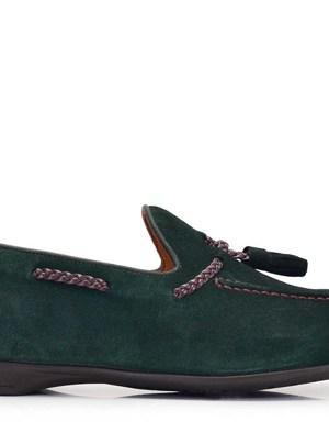 Yeşil Günlük Loafer Erkek Ayakkabı -11567-