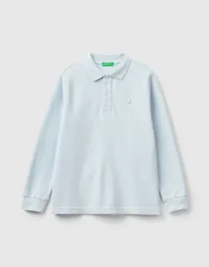 100% organic cotton long sleeve polo