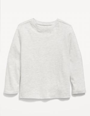 Unisex Long-Sleeve Solid T-Shirt for Toddler gray