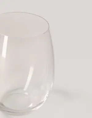 Oval glass tumbler