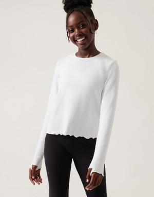 Athleta Girl Change Maker Rib Top white