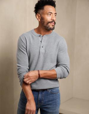 Banana Republic Capua Merino Henley Sweater gray