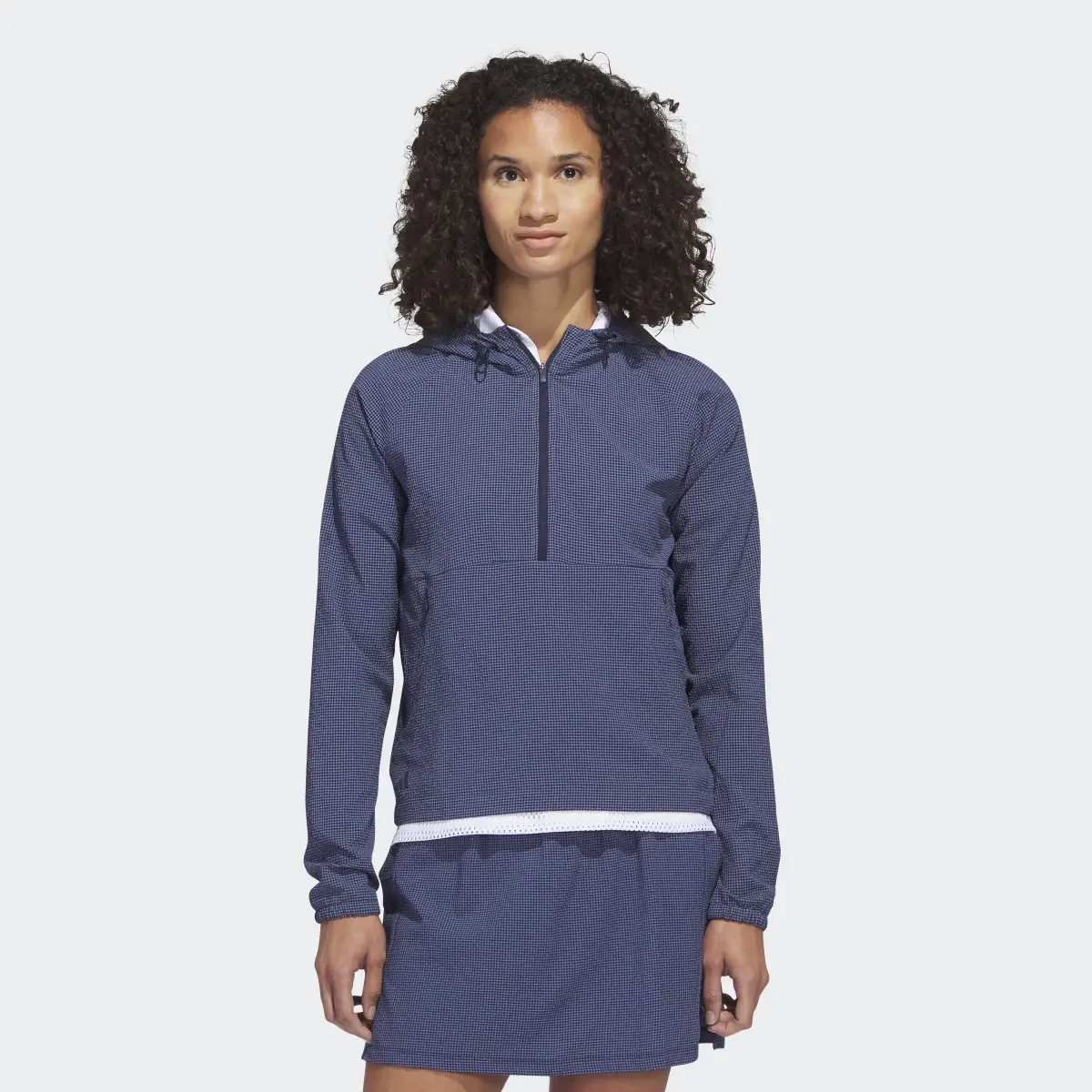 Adidas Seersucker 1/4-Zip Golf Hoodie. 2