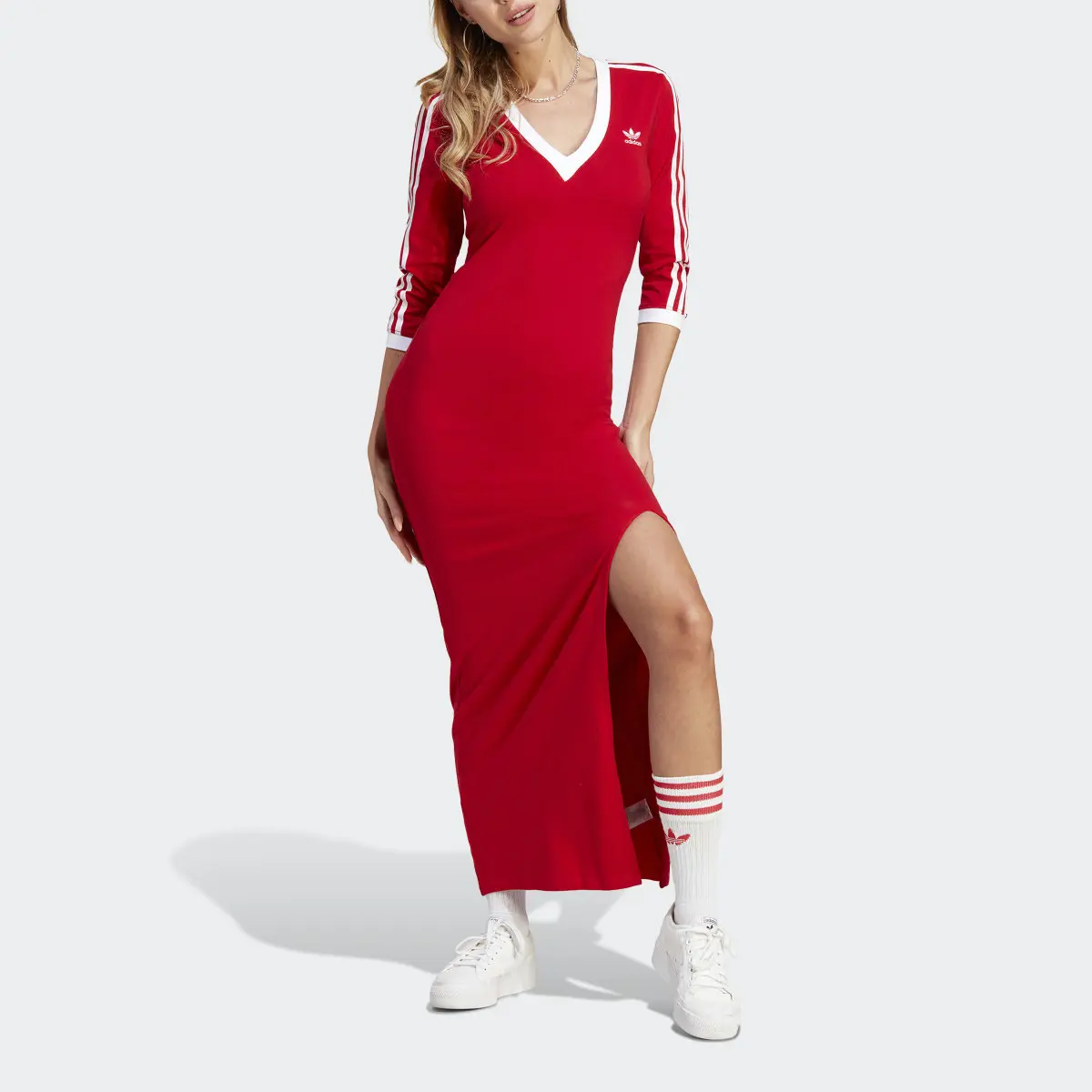 Adidas Adicolor Classics 3-Stripes Maxi Dress. 1