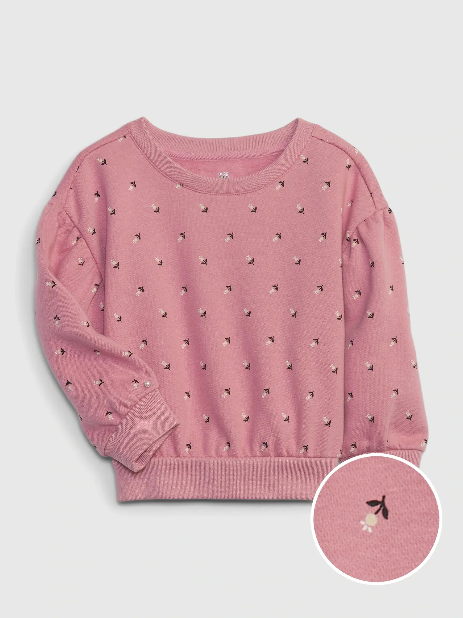 Gap Toddler Floral Sweatshirt pink. 1