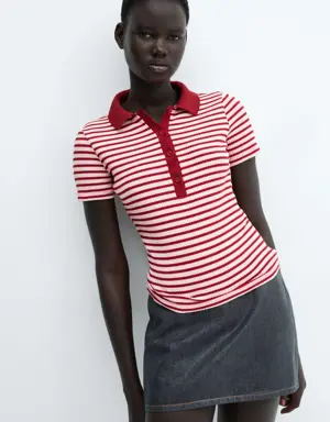  Short sleeve striped polo shirt