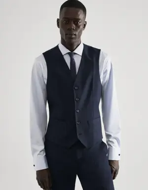 Slim fit suit vest