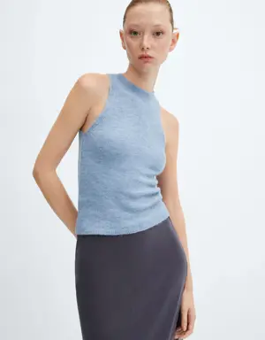 Round-neck knitted top