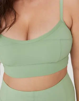 By Aerie Goals Ribbed Corset Sports Bra