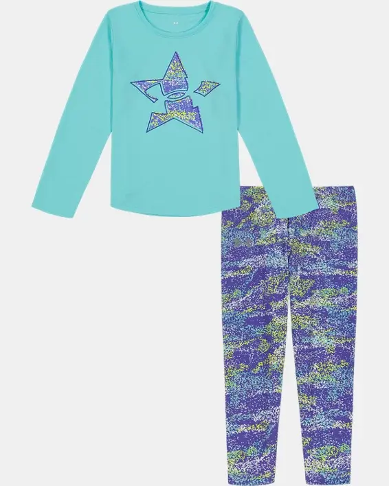 Under Armour Infant Girls' UA Bandit Speckle Star Leggings Set. 1