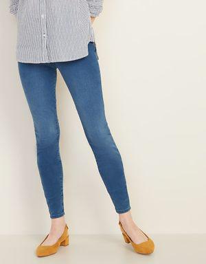 Mid-Rise Wow Super Skinny Pull-On Jeggings for Women blue