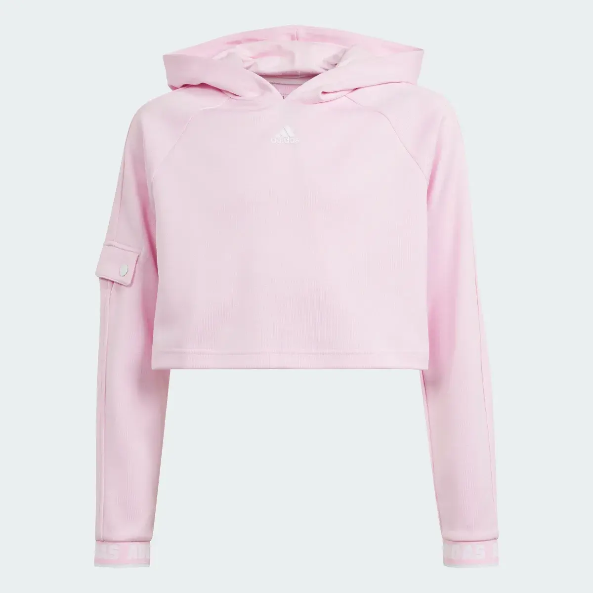 Adidas Sweat-shirt à capuche de danse coupe cropped AEROREADY enfants. 1