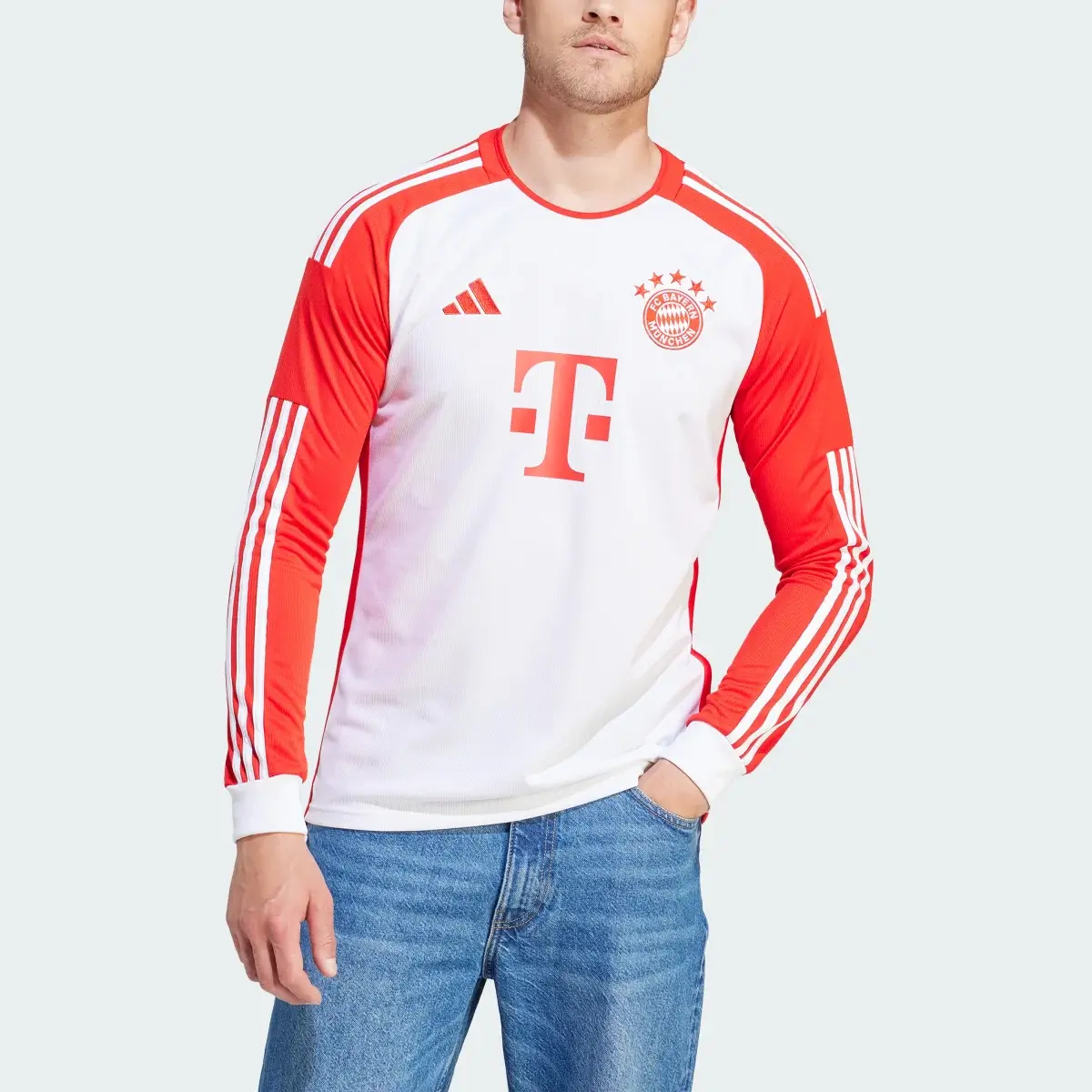 Adidas Camisola Principal de Manga Comprida 23/24 do FC Bayern München. 1