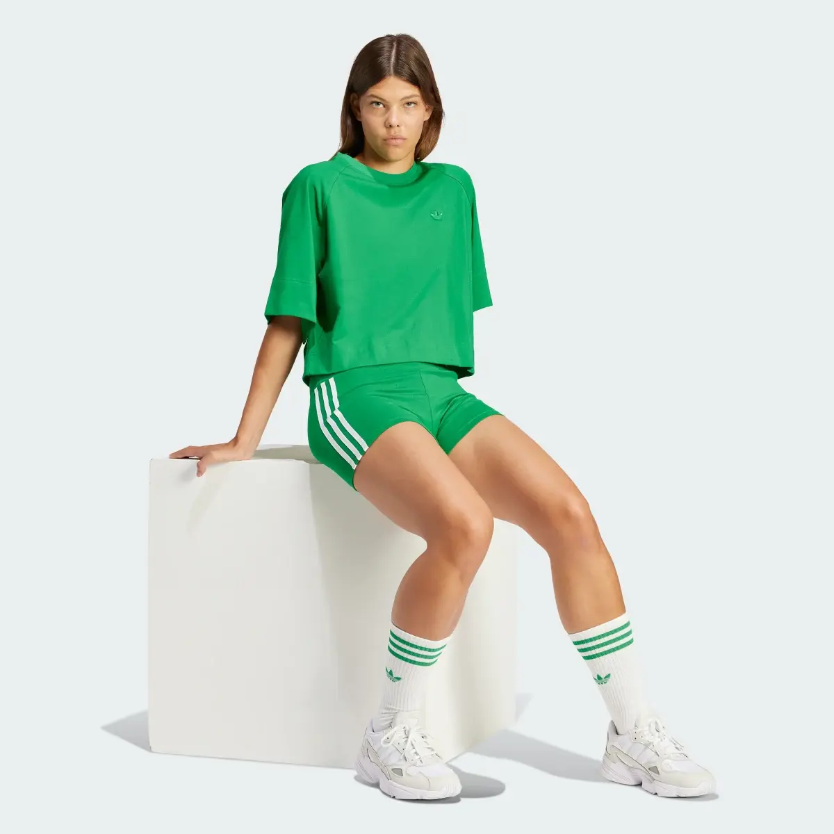 Adidas 3-Streifen Cotton kurze Leggings. 3