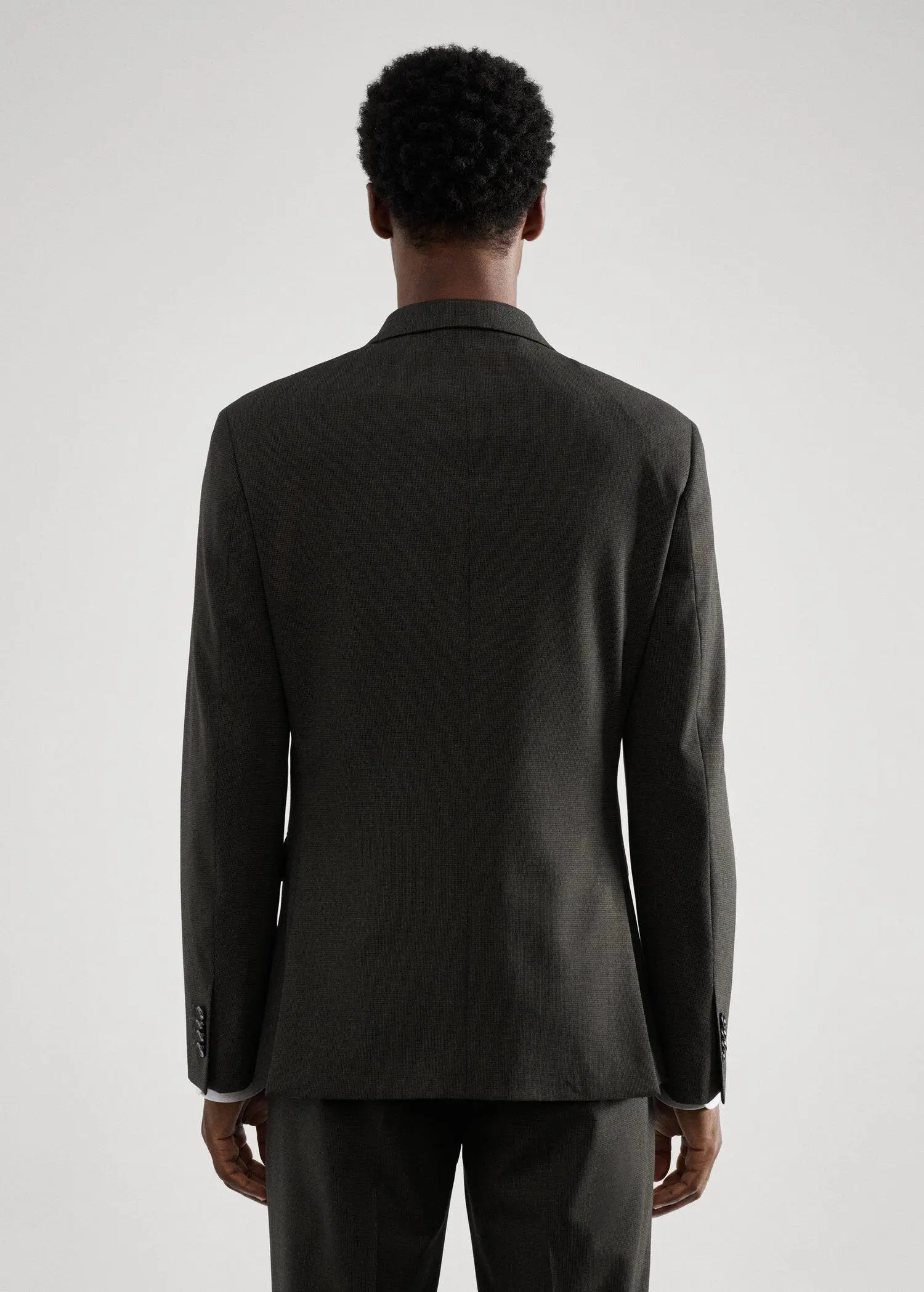 Mango Stretch fabric slim-fit printed suit jacket . 3