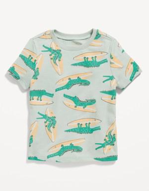 Unisex Crew-Neck Printed T-Shirt for Toddler pink