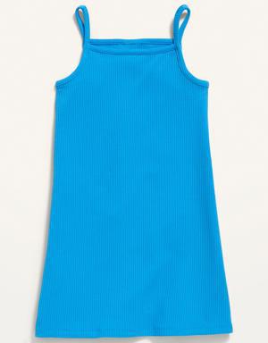 Old Navy Sleeveless Rib-Knit Dress for Toddler Girls blue