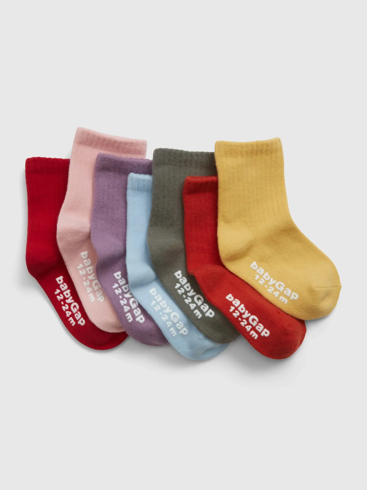 Gap Toddler Cotton Crew Socks (7-Pack) multi. 1