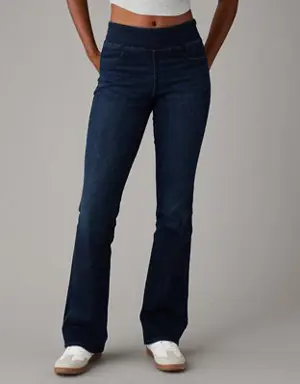 Luxe Pull-On High-Waisted Kick Bootcut Jean