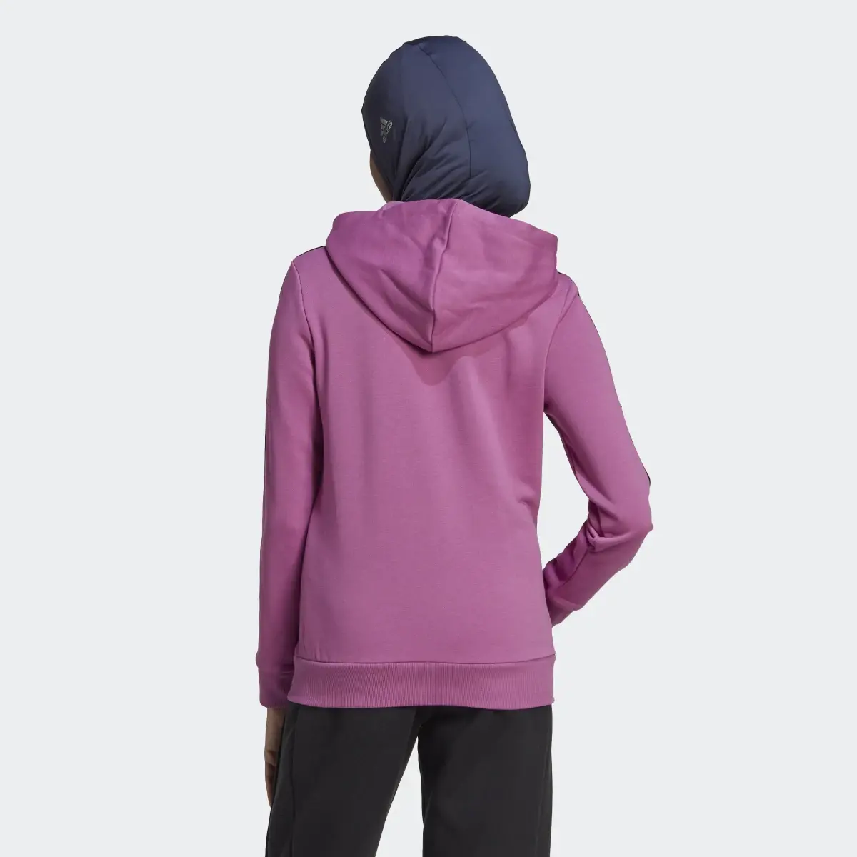 Adidas Essentials French Terry 3-Stripes Full-Zip Hoodie. 3