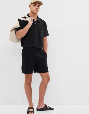 Towel Terry Polo Shirt black