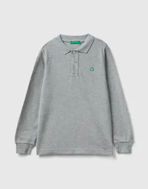 100% organic cotton long sleeve polo