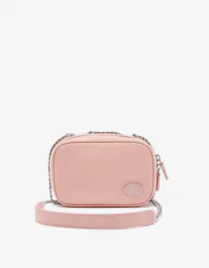Lacoste Women’s Lacoste Top Grain Leather Square Shoulder Bag