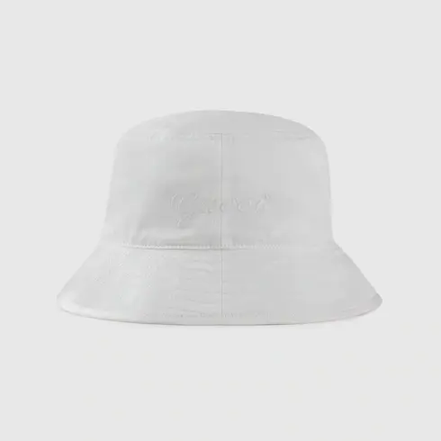 Gucci Cotton bucket hat with embroidery. 2