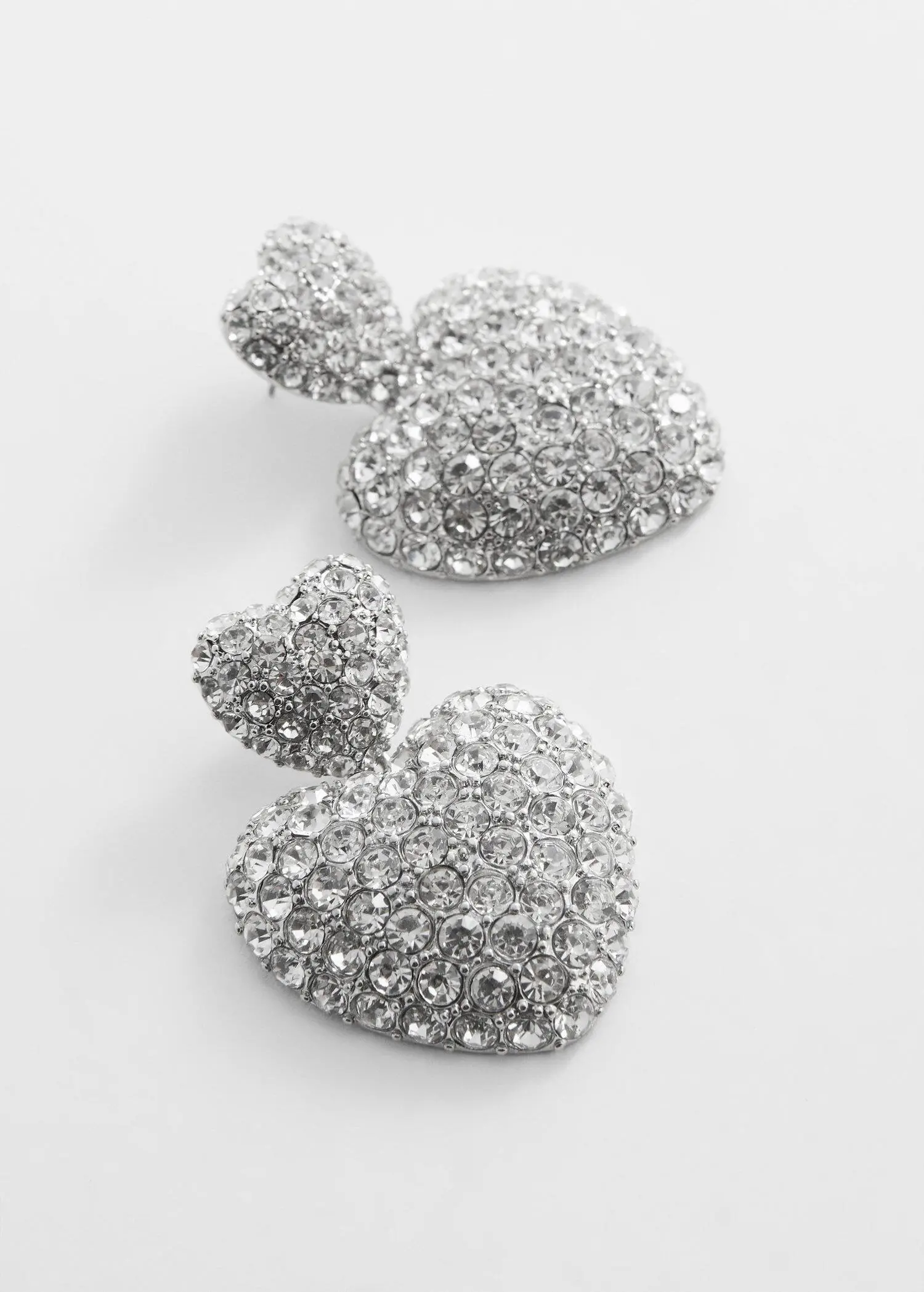 Mango Crystal heart earrings. 2