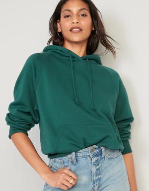 Oversized Fleece Hoodie for Women green