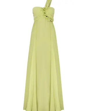 Glamorous Halter Neck Evening Dress - 2 / Yellow