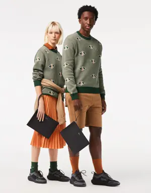 Lacoste Unisex ANNA Unterarmtasche aus beschichtetem Piqué-Canvas