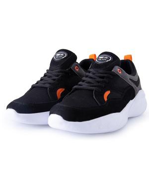 Siyah Çift Renkli Bağcıklı Yüksek Taban Erkek Spor Ayakkabı - 89097