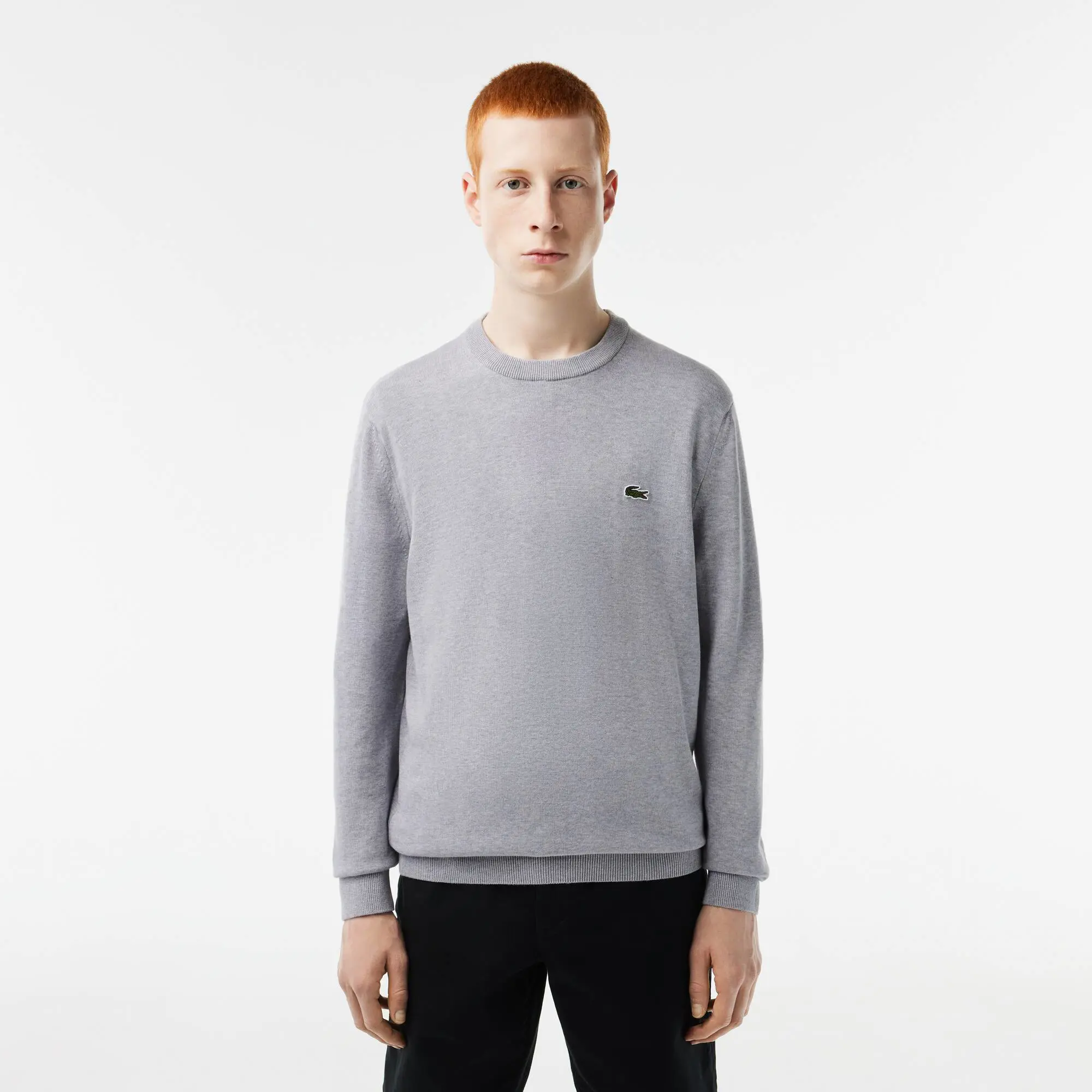 Lacoste Men's Organic Cotton Crew Neck Sweater. 1