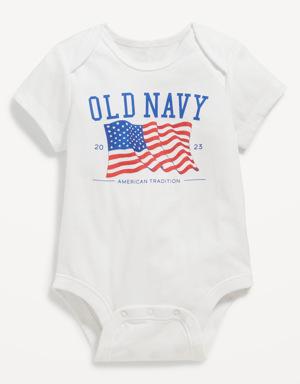 Old Navy Matching Unisex Short-Sleeve Logo-Graphic Bodysuit for Baby white