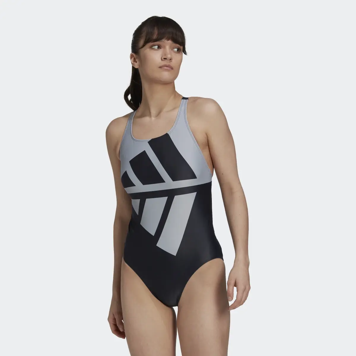 Adidas Logo Graphic Swimsuit. 2