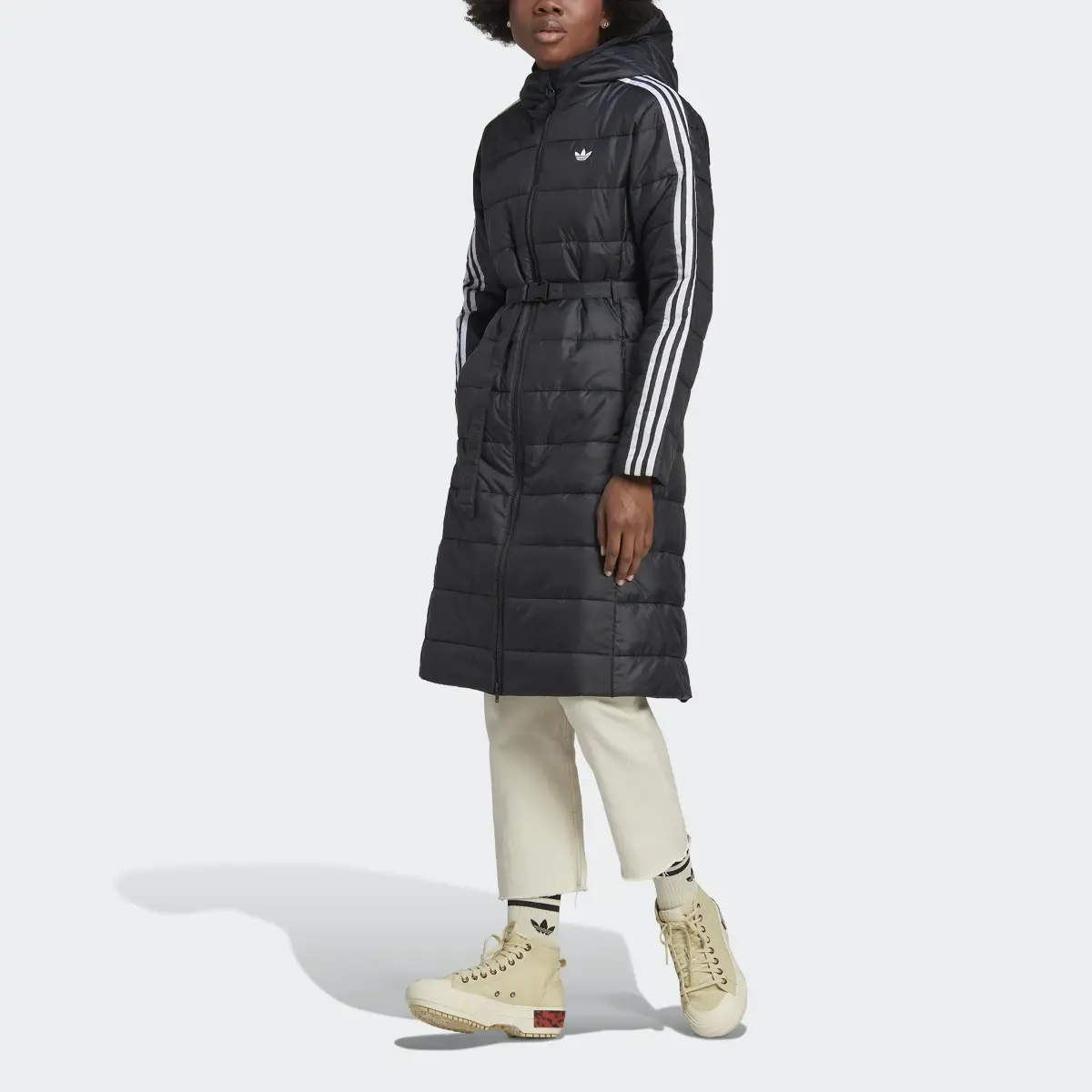Adidas Hooded Premium Long Slim Jacket. 1