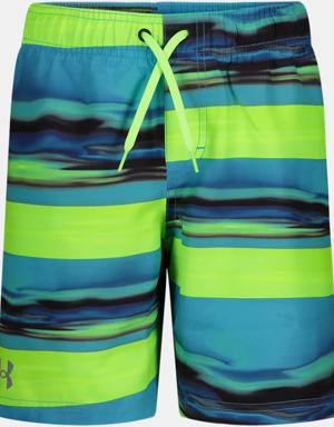 Boys' UA Serenity Stripe Swim Volley Shorts