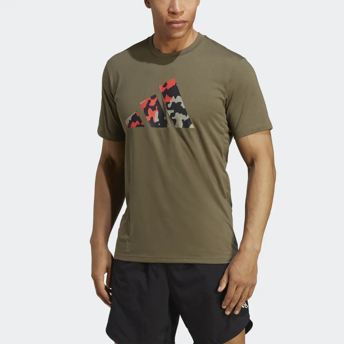 Adidas Train Essentials Seasonal Logo Training Tee. 1